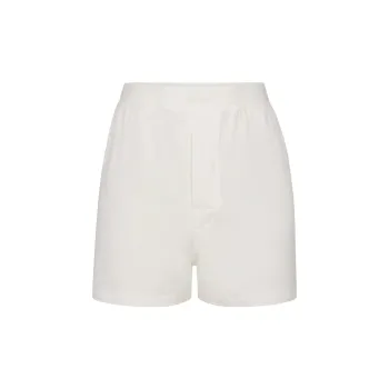 SKIMS Boyfriend Loose Boxer Casual Shorts Women's Marble/White