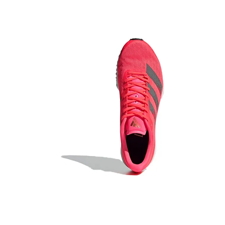 Adidas Adizero Adios 5 Breathable Lightweight Low-Top Casual Running Shoes Unisex Pink Gray-4