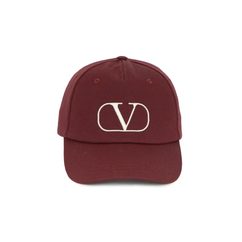 Valentino Cotton Baseball Caps Men's Red-1