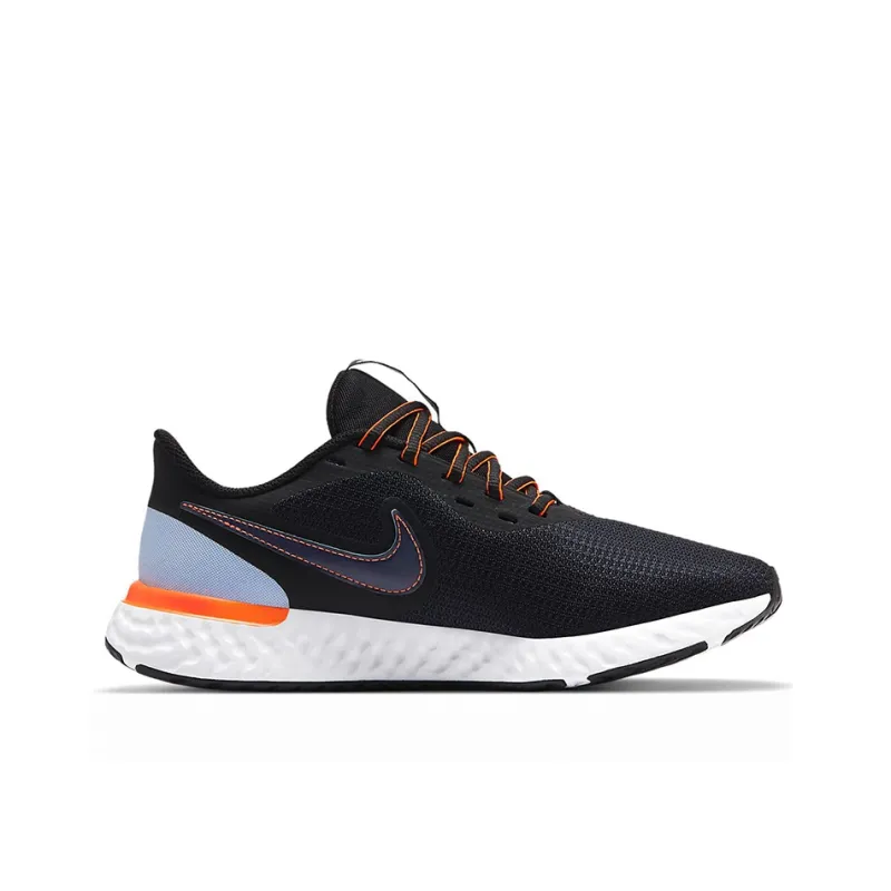 Nike REVOLUTION 5 Cushioning Wear Resistant Low Top Rubber Casual 1 Women's Black Orange-1