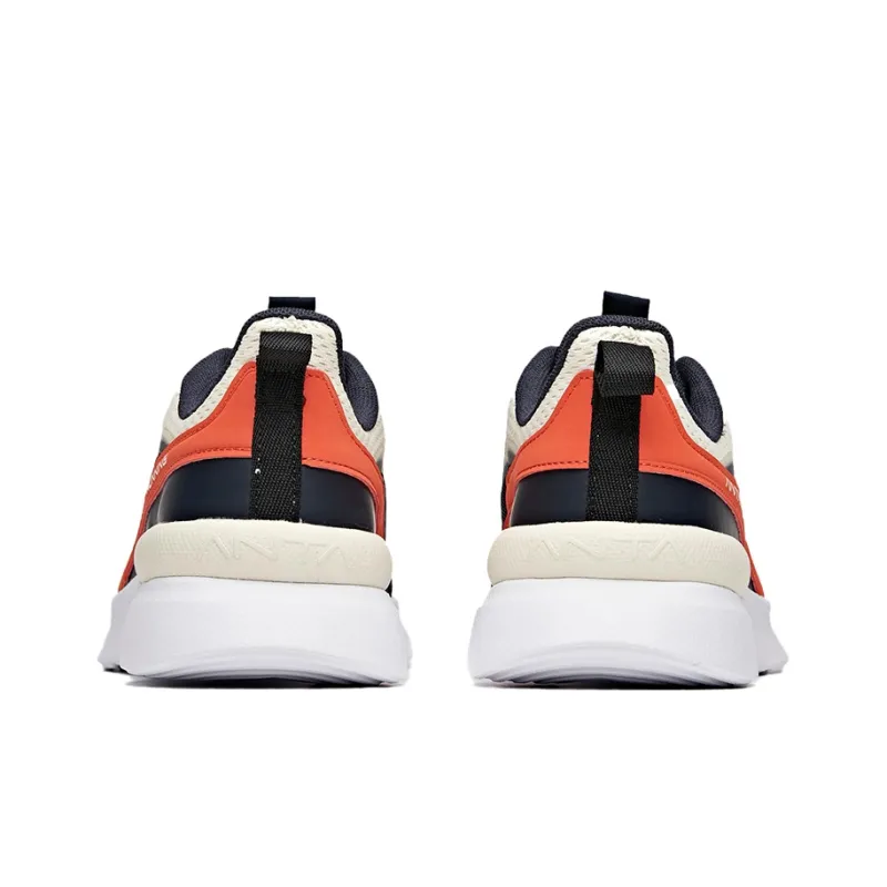 Anta Running Collection Cushioned Slip-Resistant Abrasion-Resistant Breathable Low-Top Running Shoes Men's White Black-3
