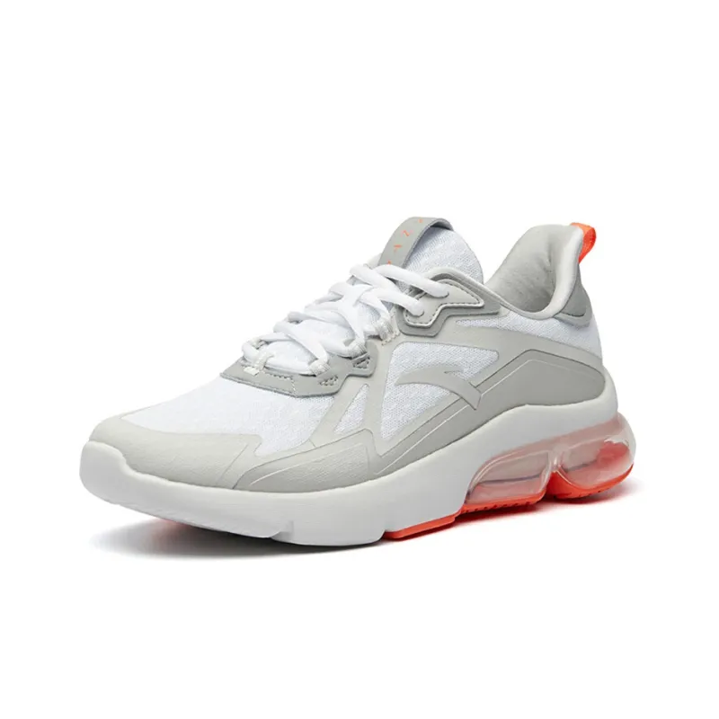 Anta Coverage Rebound Low-Top Running Shoes Men's White Gray Orange-2