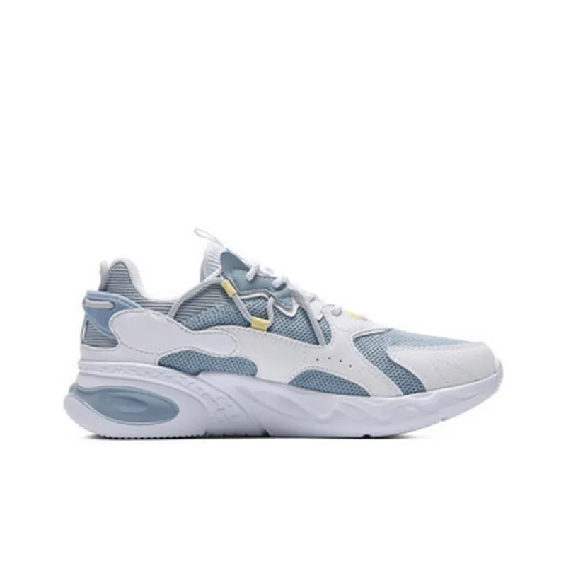 361° Dragon Eyes Dragon Gaze Cushioning Anti Slip And Wear Resistant Low Top Running Shoes Women's White Blue-1