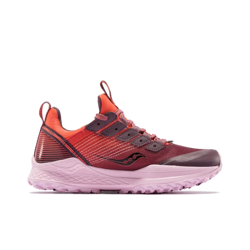 Saucony Mad River TR Slip-Resistant Cushioning Wear-Resistant Lightweight Low-Top Running Shoes Women's Brown Red-1