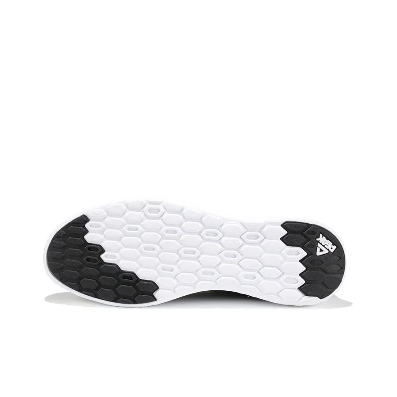 PEAK Walking Collection Breathable Low Top Running Shoes Men's Black Heather Gray-3