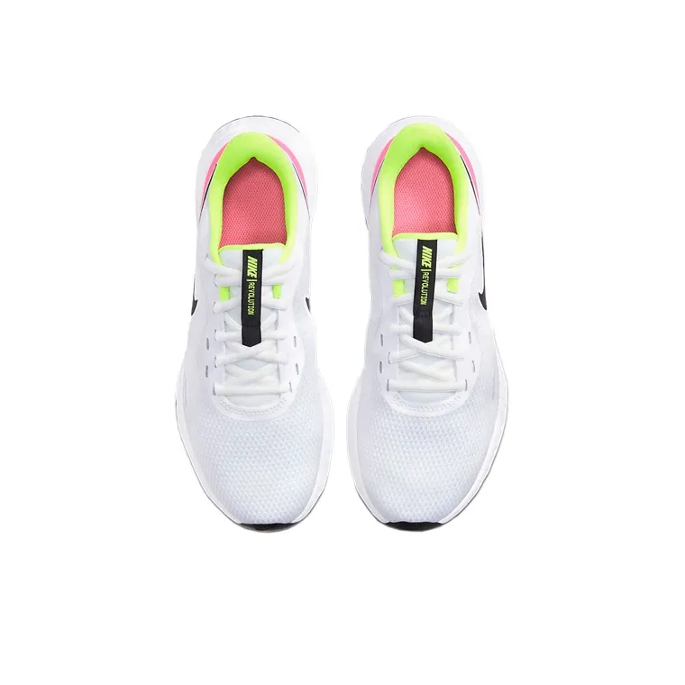 Nike Revolution 5 White/Pink/Green Women's-3