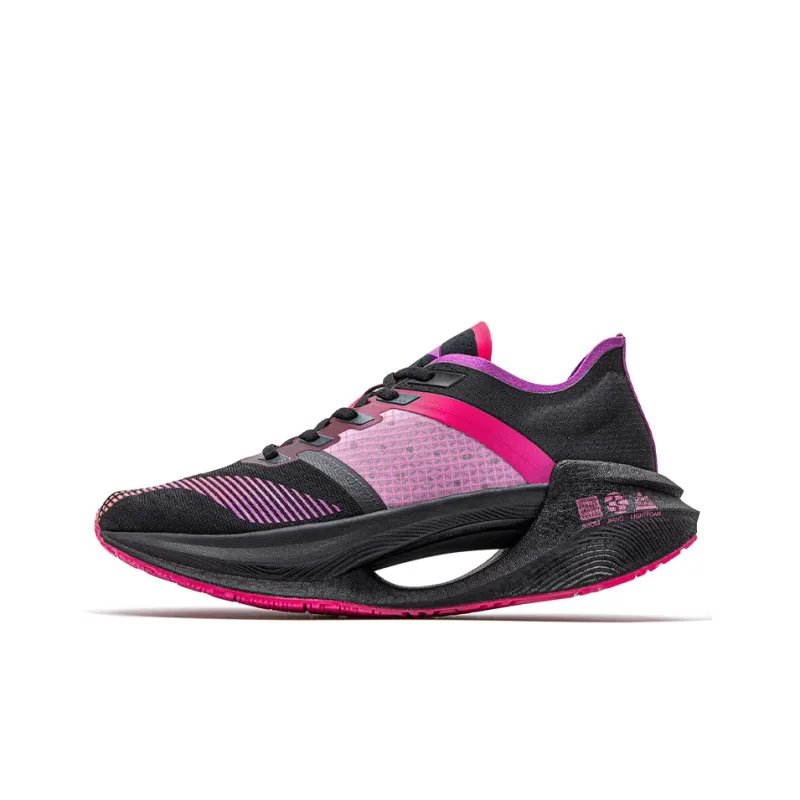 LiNing Jueying Essential Lightweight Coverage Low-Top Running Shoes Women's Black Purple-0