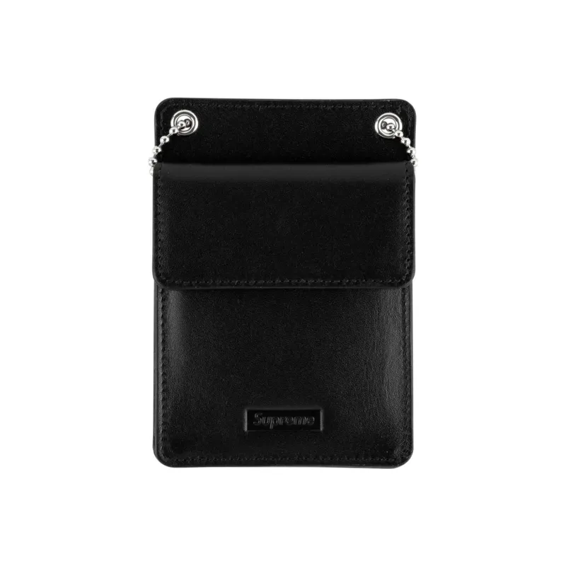 Supreme Leather Card Holder Unisex Black-0