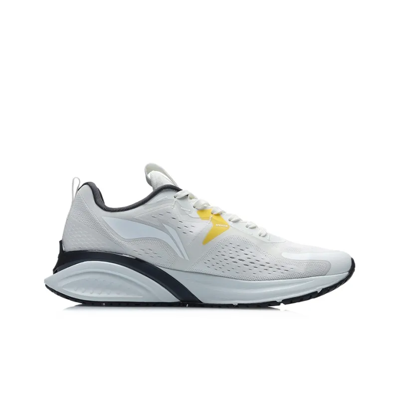 LiNing Cushioning Anti Slip And Wear Resistant Low Top Running Shoes Unisex Gray Yellow-1