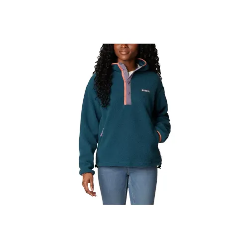 Columbia Sweatshirts Women's Peacock Green