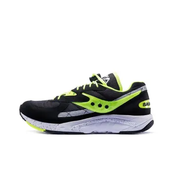 Saucony Aya Anti Slip Wear Resistant Low Top Running Shoes Men's Black Neon