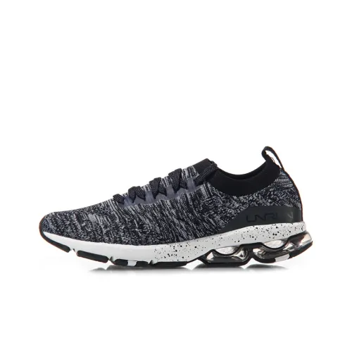 LINING Half Air Cushion Running Shoes Women's Low-Top Black/Grey