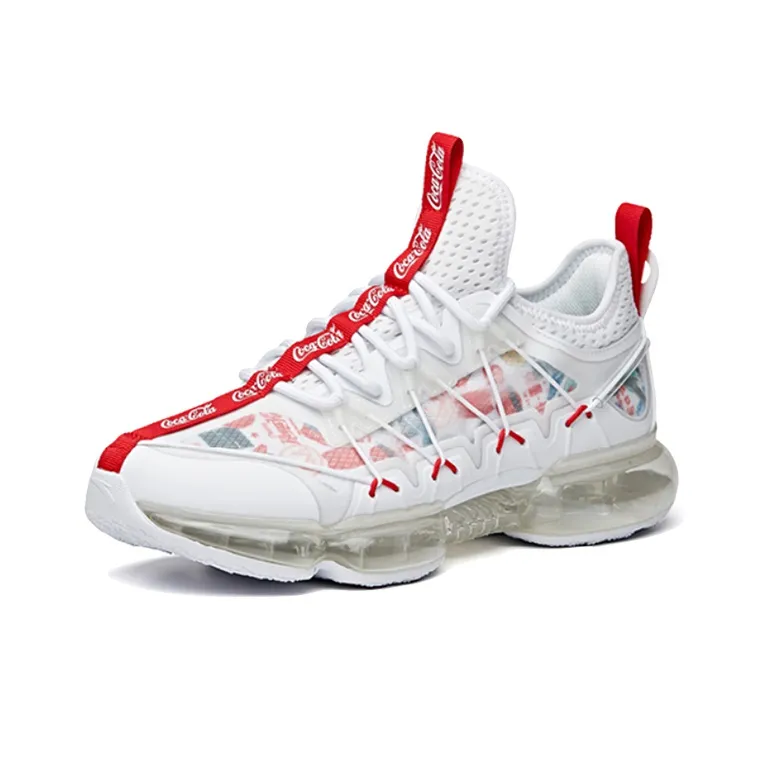 Coca-Cola x Anta Low-Top Running Shoes Men's White Red-2