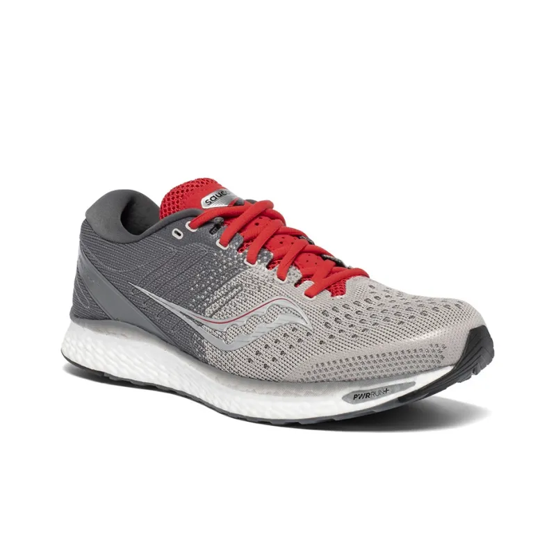 Saucony Freedom 3 Slip Resistant Cushioning Lightweight Low Top Running Shoes Men's Gray Red-2