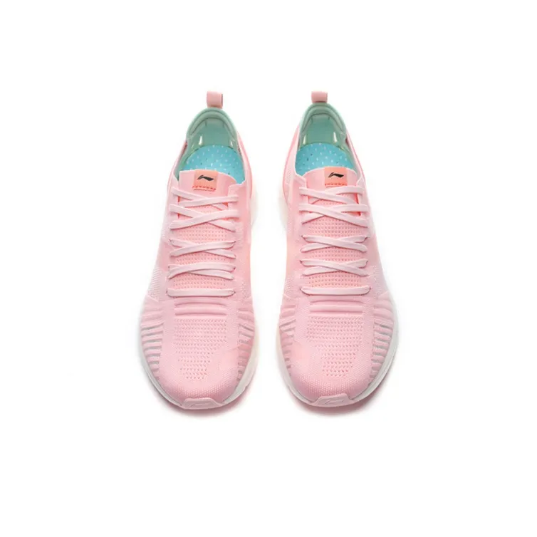 LiNing Super Light 16 Breathable Low Top Running Shoes Women's Pink Blue-3