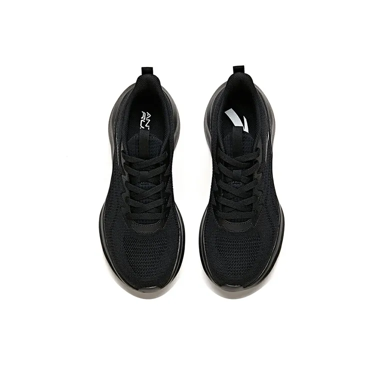 Anta Running Collection Cushioned Slip Resistant Abrasion Resistant Low Top Running Shoes Men's Black-2