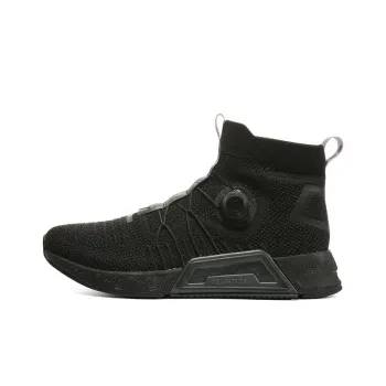 PEAK Taichi Ninja Cushioning Anti Slip And Wear Resistant High Top Running Shoes Men's Black