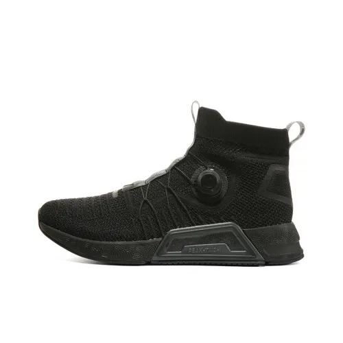 PEAK Running Shoes Men High-Top Black