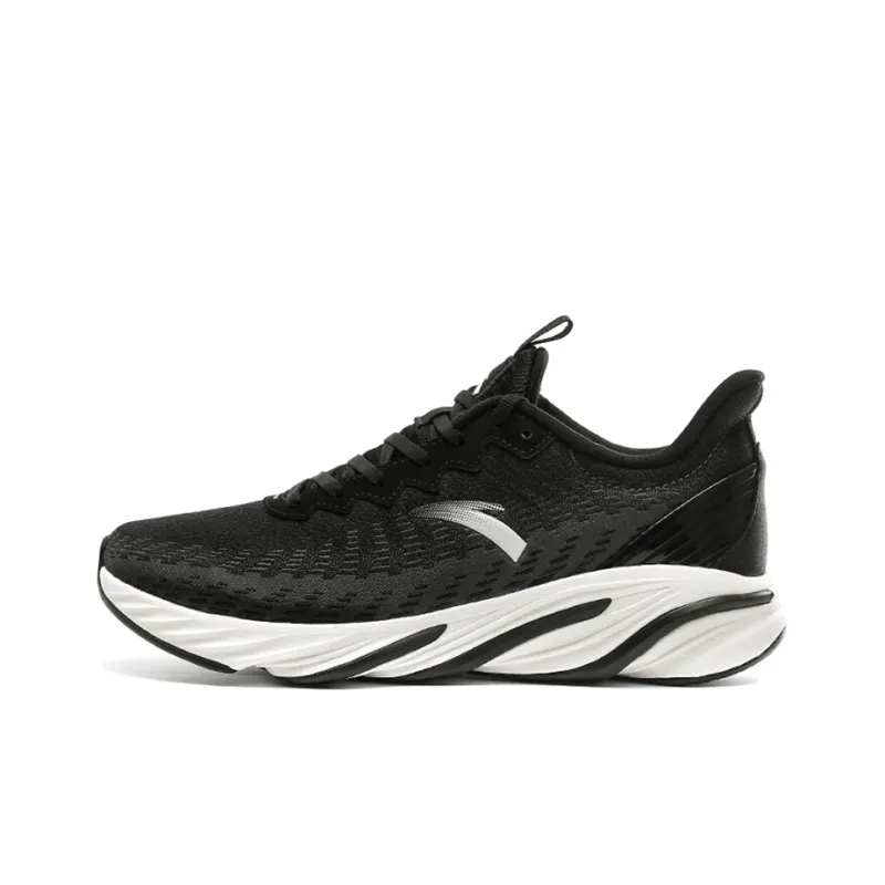 Anta Running Collection Slip Resistant Breathable And Warm Low Top Running Shoes Men's Black Gray-0