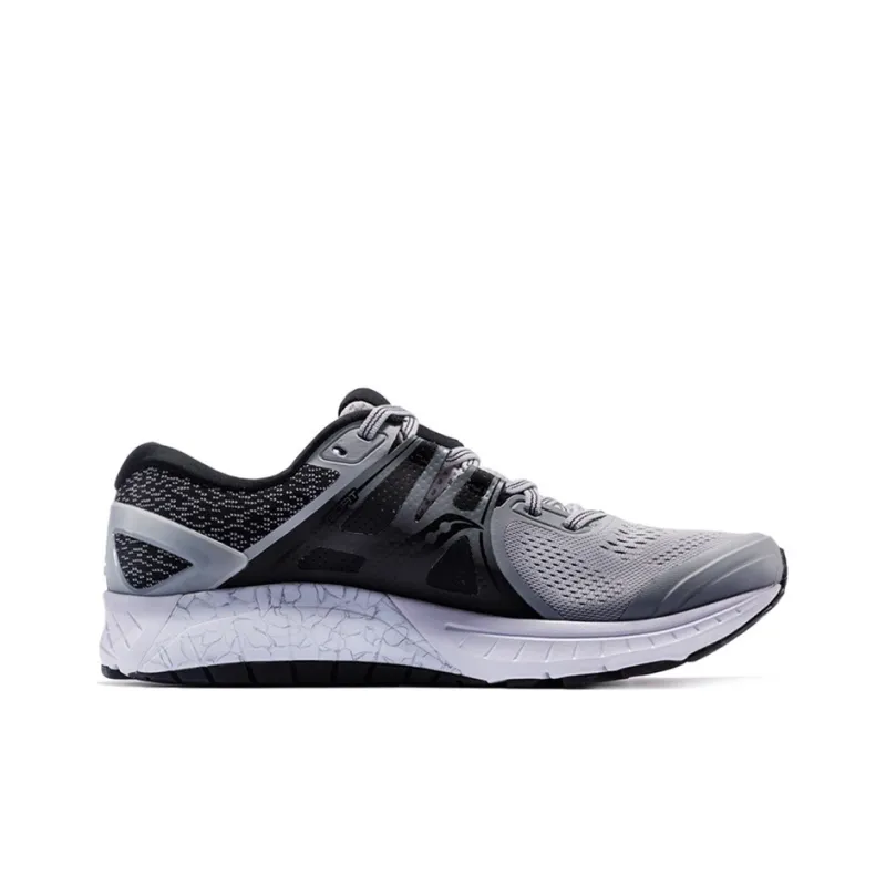 Saucony Omni ISO Breathable, Lightweight, Slip Resistant Support Low Top Casual Running Shoes Men's Gray Black-1