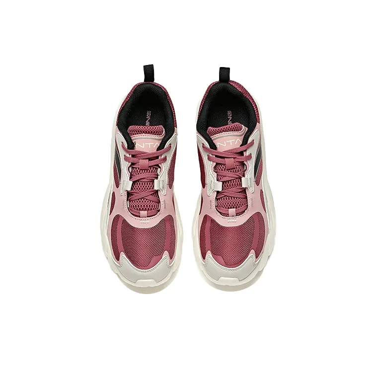 Anta Running Collection Low Top Running Shoes Women's Red Pink White-2
