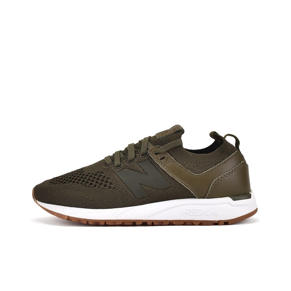 New Balance NB 247 Running Shoes Women s Low Top Olive Green POIZON