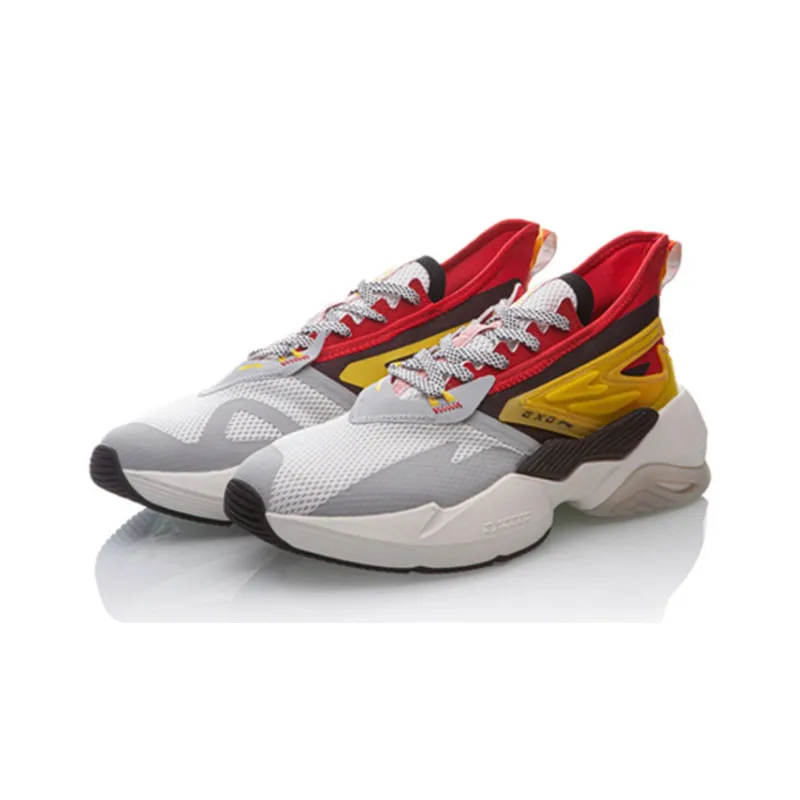 LiNing Exceed Cushioning Anti Slip And Wear Resistant Low Top Running Shoes Men's Vermilion-2