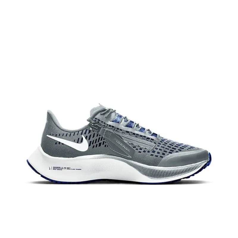 Nike Pegasus 37 Cushioned Slip-Resistant Low-Top Casual Running Shoes Women's Gray White Blue Loose Fit-1