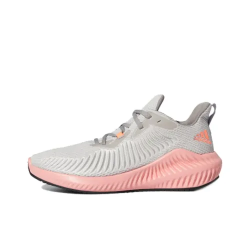 Adidas Alphabounce+ Running Shoes Women's Low-Top Gray Pink Coral