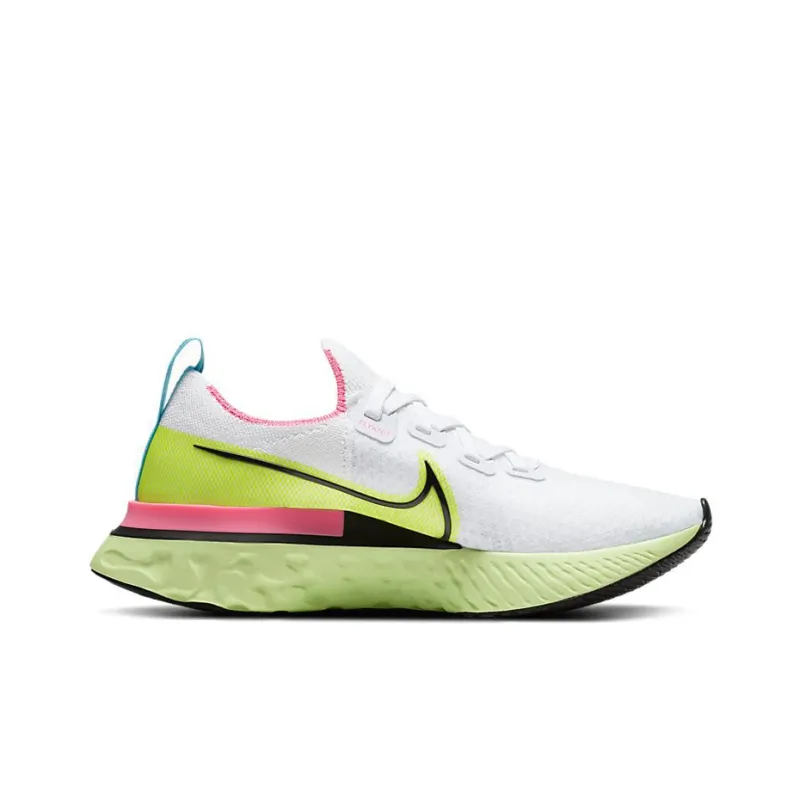 Nike React Infinity Run Flyknit White Volt Pink Blast Women's-1