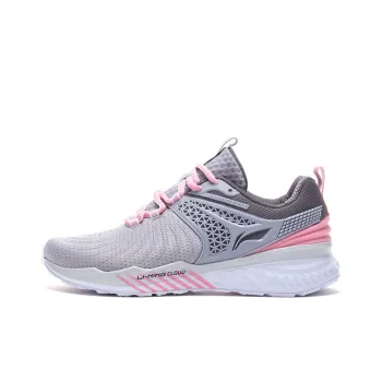 LiNing Cloud 5 V2 Cushioning Low Top Running Shoes Women's Muddy Gray Purple
