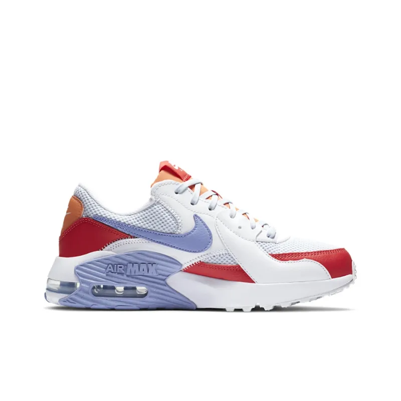 Nike Air Max Excee Cushioned Slip-Resistant Low-Top Running Shoes Men's White Blue Orange-1