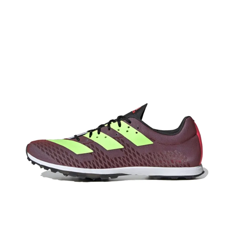 Adidas Adizero XC Low-Top Running Shoes Men's Red Green-0