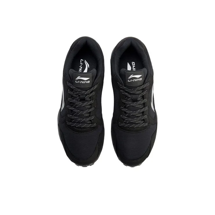 LiNing Gundam Cushioning Slip Resistant And Abrasion Resistant Low Top Long Distance Running Shoes Men's Standard Black-3