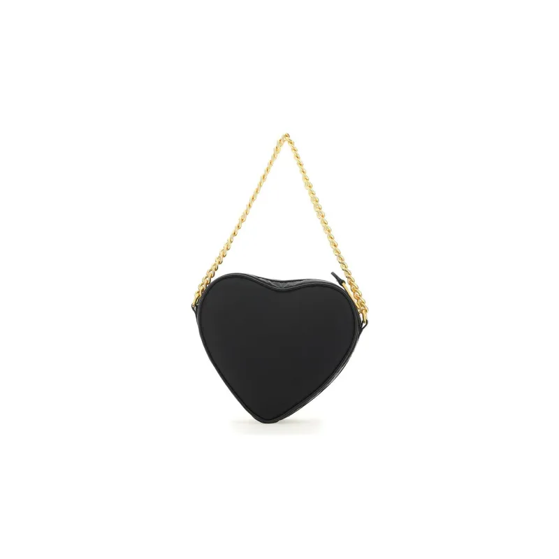 MOSCHINO Logo Plaque Heart Shape Tote Bag-3