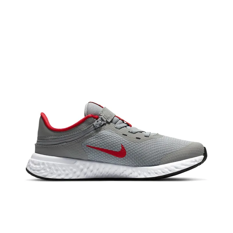 Nike Revolution 5 FlyEase 'Grey Red' Gs-1
