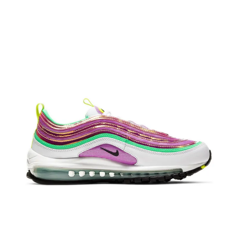 Nike Air Max 97 White Electro Green Fuchsia Glow Women's-1