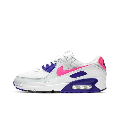 Nike Air Max 90 Running Shoes Women's Low-Top White/Pink/Purple