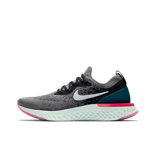 Nike Epic React Flyknit 1 Running Shoes Women's Low-Top Gray/Blue/Pink