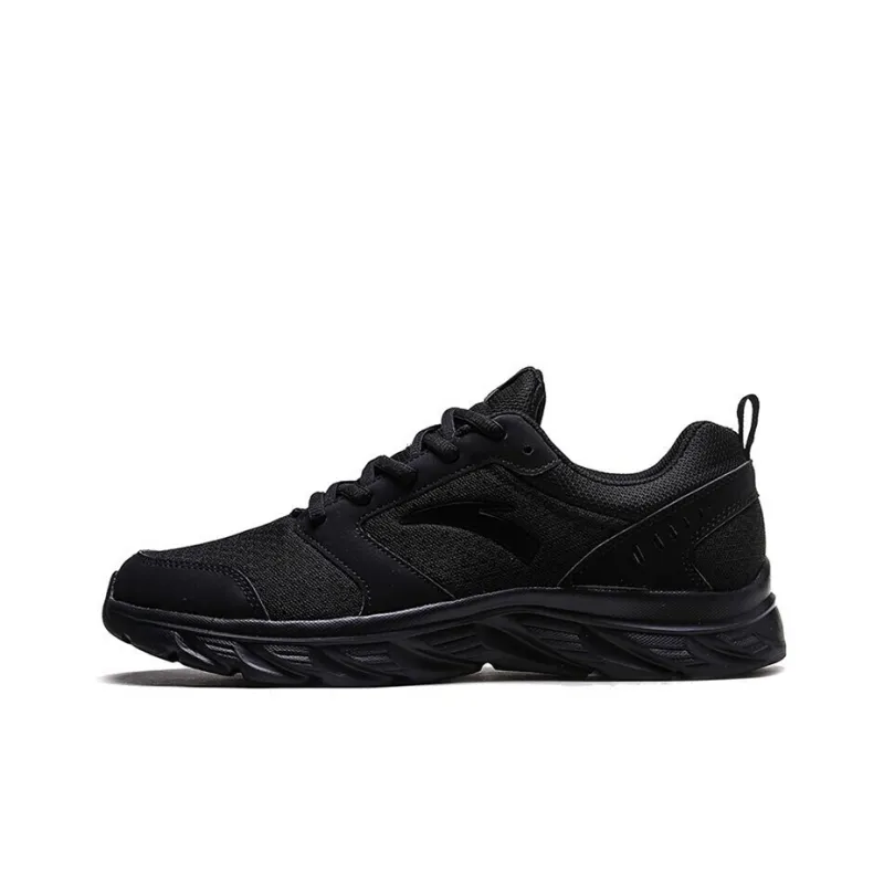 Anta Running Collection Cushioning Breathable Lightweight Low Top Running Shoes Men's Black-0