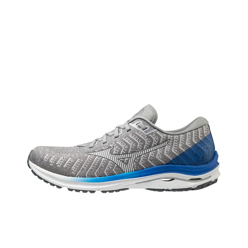 Mizuno Wave Rider 24 Waveknit 'Grey Blue'-0