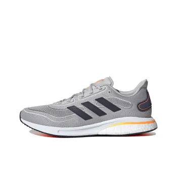 Adidas Supernova Cushioned Slip-Resistant Breathable Low-Top Running Shoes Men's Gray