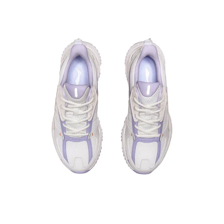 LiNing Anti Slip Wear Resistant Low Top Casual Running Shoes Women's Bad Little Purple-3