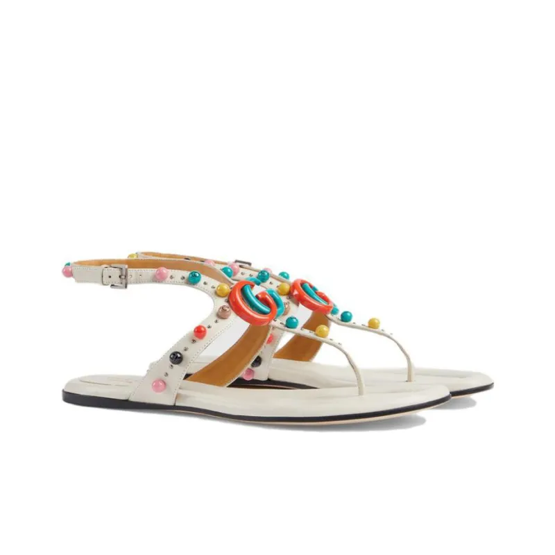 GUCCI Strap Sandals Women's Ecru-2