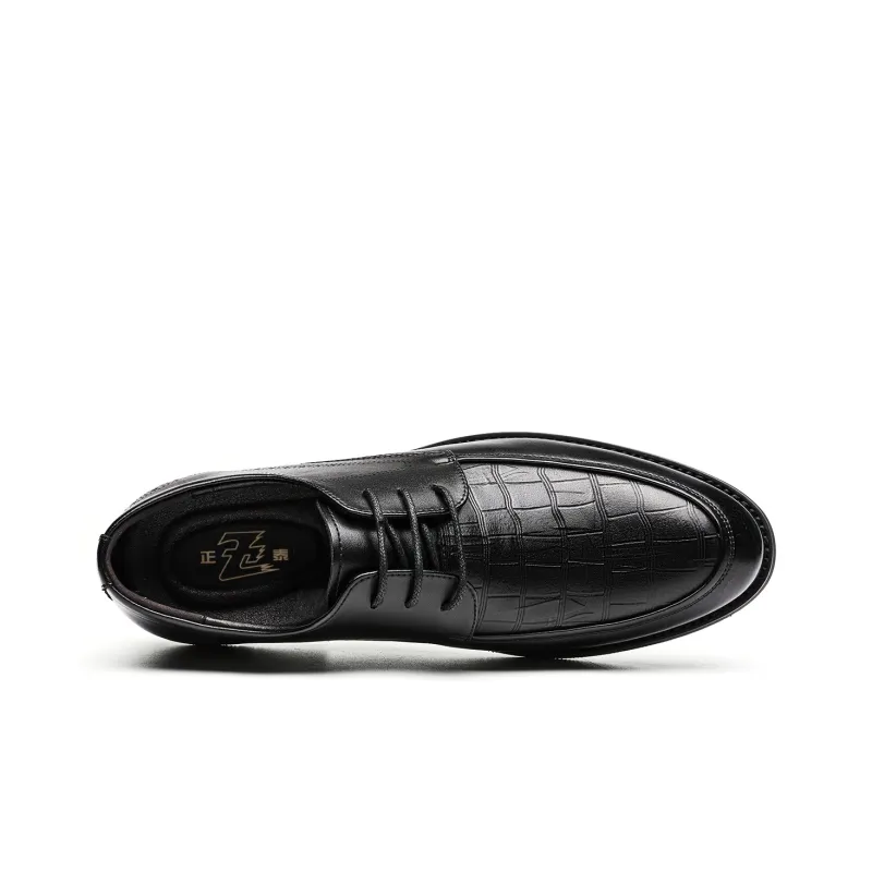 CHINT Dress Shoes Men Low Top Black-2