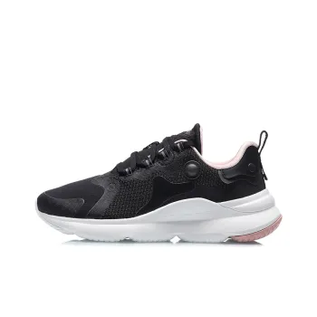 LiNing Cushioning Anti Slip And Wear Resistant Low Top Running Shoes Women's Black Pink