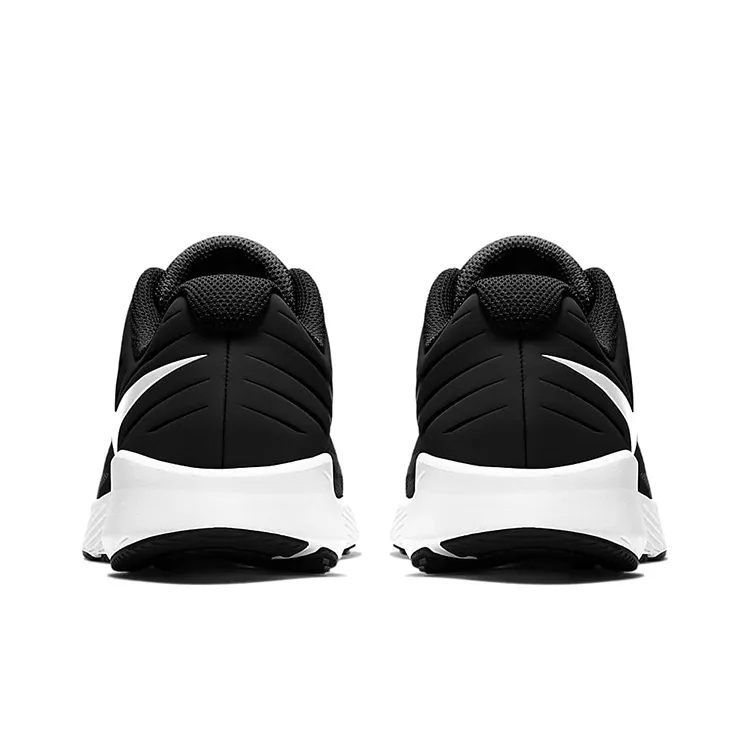 Nike Slip Resistant, Abrasion Resistant, Lightweight Low Top Marathon Running Shoes GS Black White-4