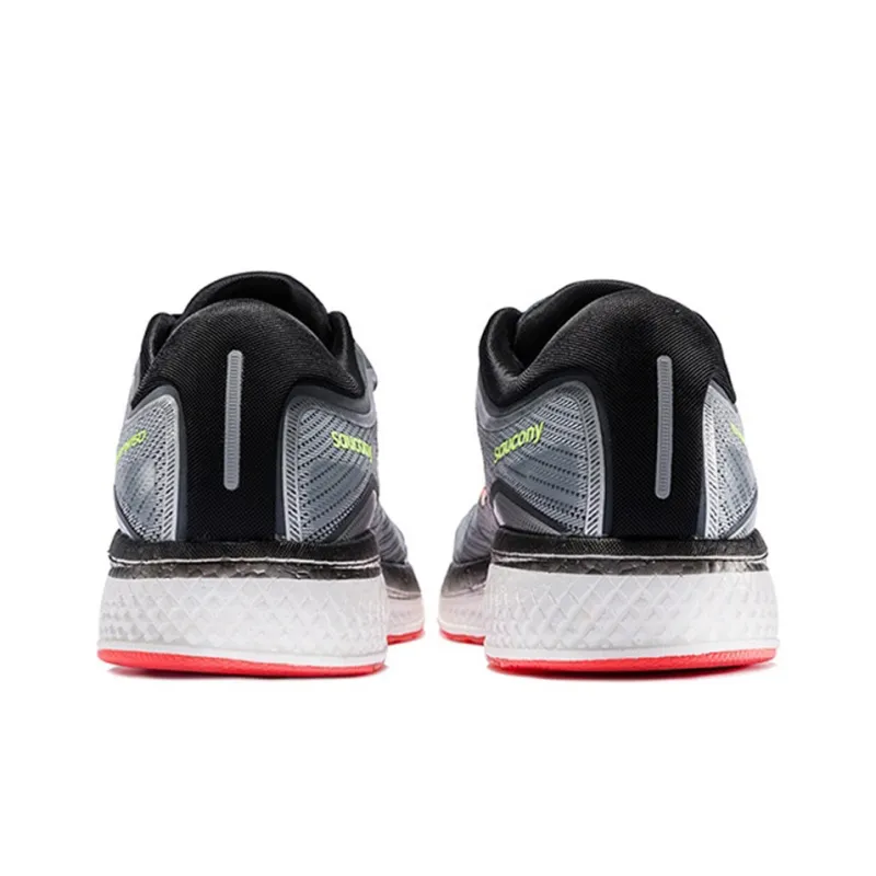 Saucony Triumph Iso5 Non slip Lightweight Low Top Running Shoes Men's White Black Orange-2