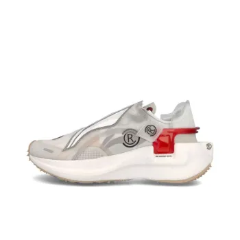 LiNing Paris Fashion Apparel Weekly Anti Slip And Wear Resistant Breathable Low Top Running Shoes Unisex White Gray