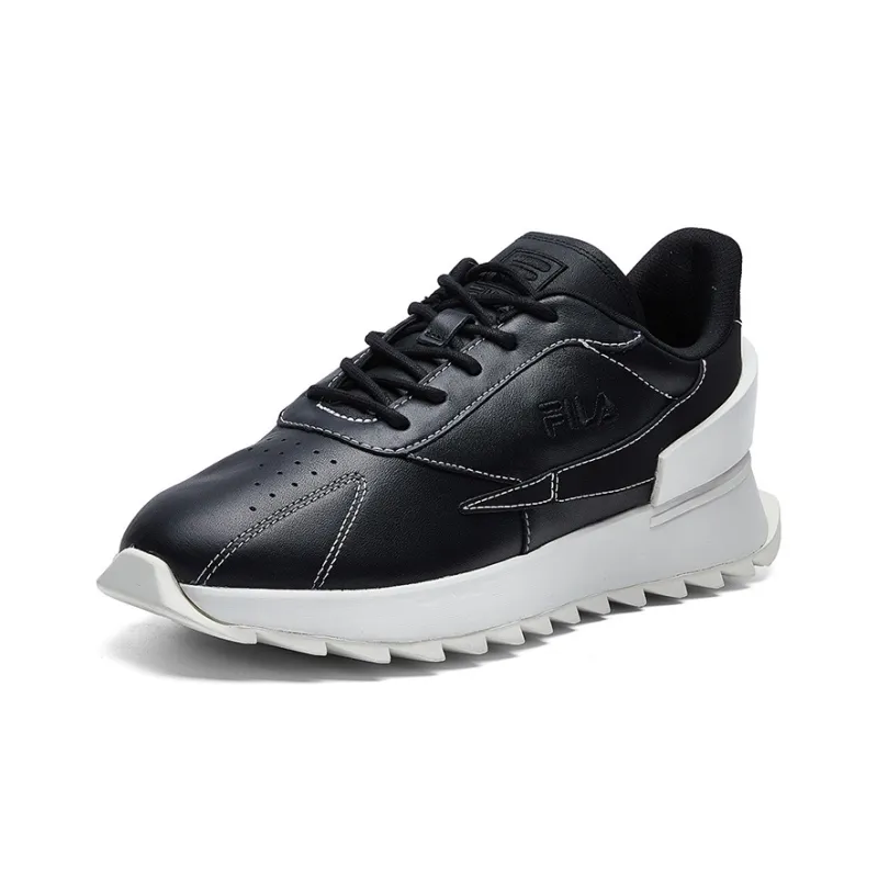 FILA FUSION Cushioning Anti Slip And Wear Resistant Low Top Running Shoes Women's Black-1